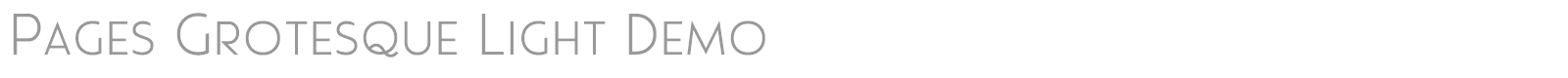 Pages Grotesque font preview